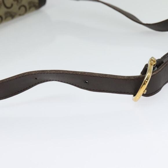 CELINE C Sulky Shoulder Bag Canvas Brown Gold - Picture 7 of 13